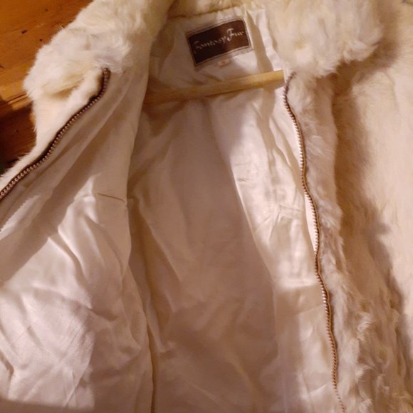 REAL FUR CROP JACKET VINTAGE ZIPPER super soft! - Picture 4 of 8